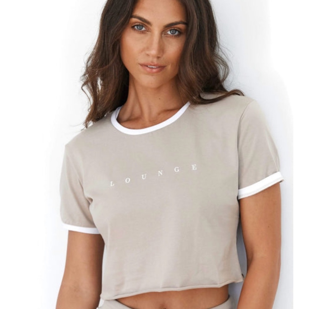 Lounge Women's Beige Crop Top